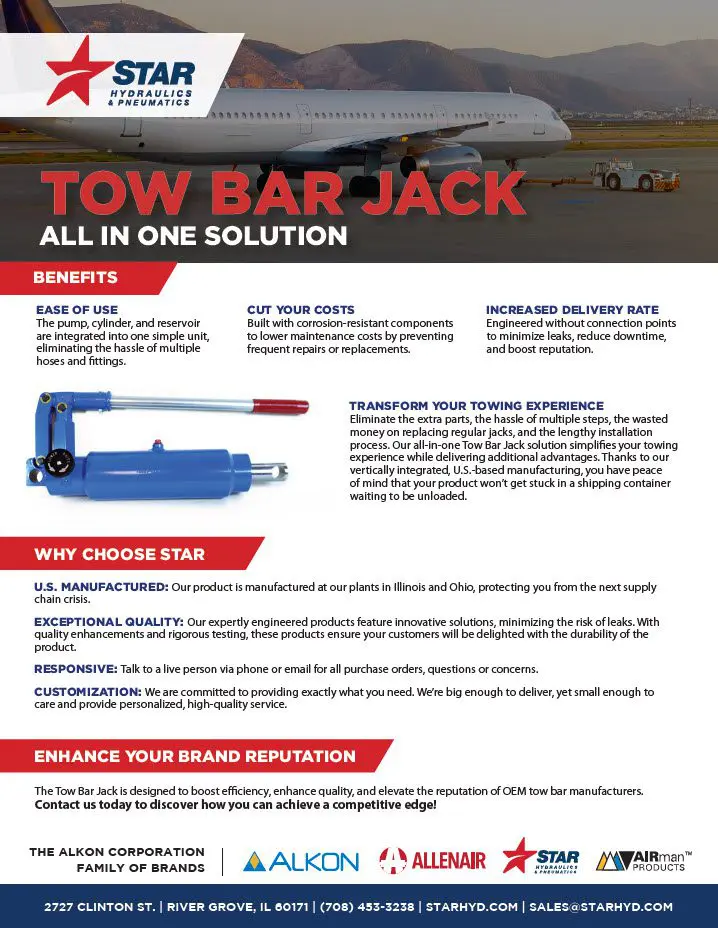 Alkon Tow Bar Jack Sell Sheet Cover Image